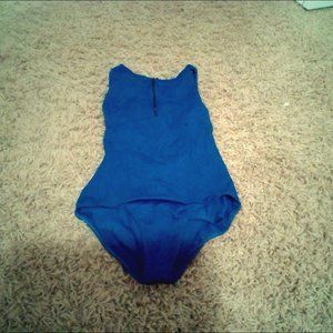 Blue Open Back Leotard